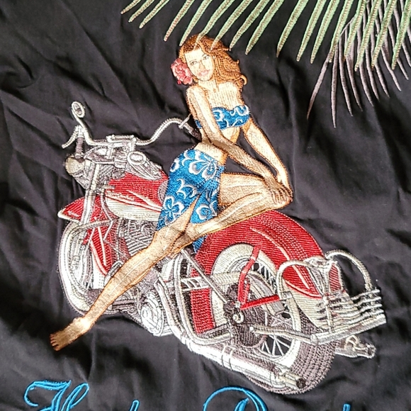 Harley-Davidson 70% Silk Embroidered shirt - Picture 3 of 8